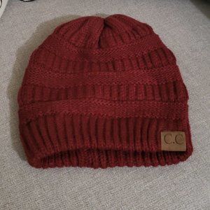 Burgundy beanie